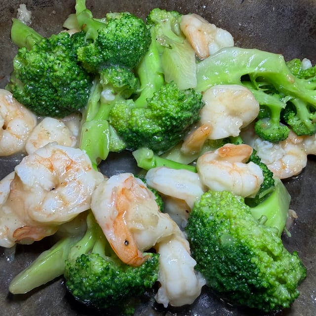 Shrimp with Broccoli.