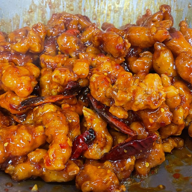 Spicy Orange Chicken.